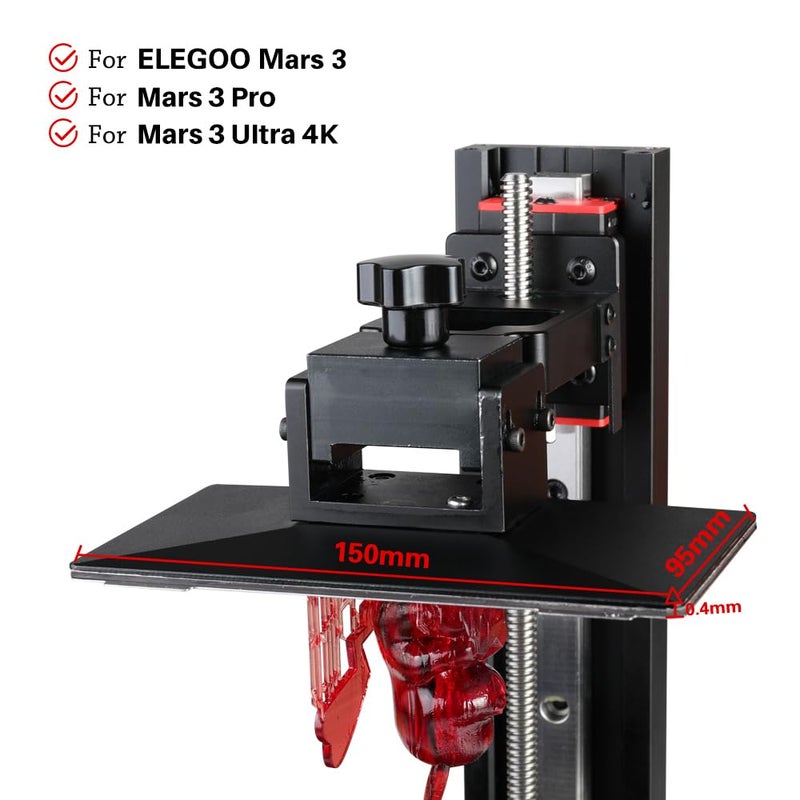 Sovol Upgraded Platform 2 Pack, Resin Magnetic Flexible Steel Plate Flex Bed Fits for Mars 3 Mars 3 Pro Mars 3 Ultra 4K SLA LCD Resin 3D Printer 150x95mm - Image 3